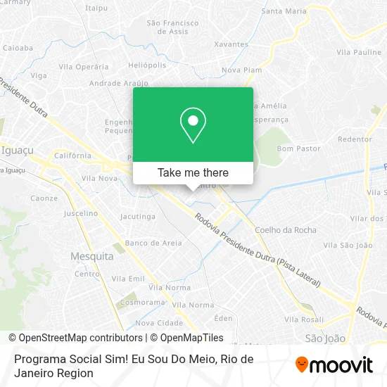 Programa Social Sim! Eu Sou Do Meio map