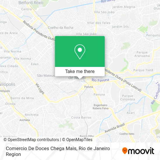 Comercio De Doces Chega Mais map