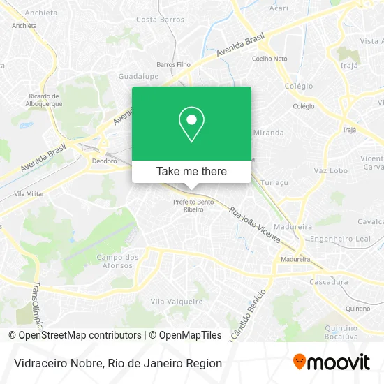 Vidraceiro Nobre map