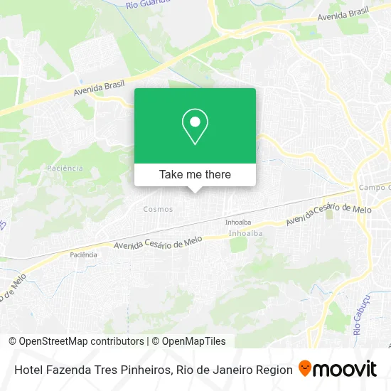Hotel Fazenda Tres Pinheiros map