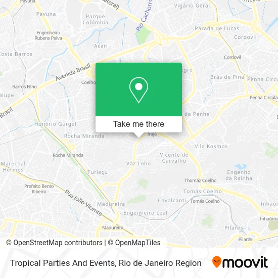 Tropical Parties And Events map