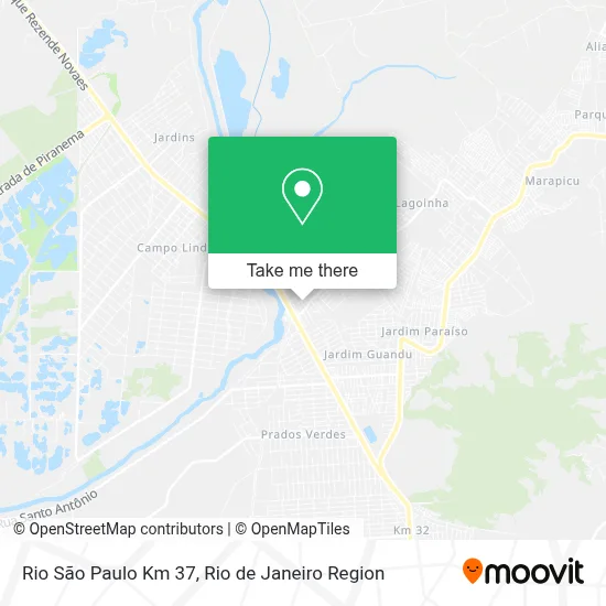 Rio São Paulo Km 37 map