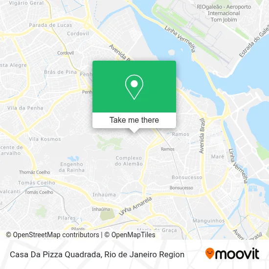 Casa Da Pizza Quadrada map