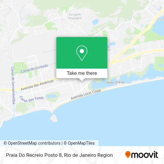 Praia Do Recreio Posto 8 map