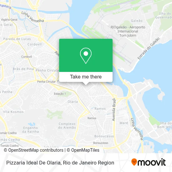 Pizzaria Ideal De Olaria map