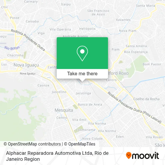 Alphacar Reparadora Automotiva Ltda map