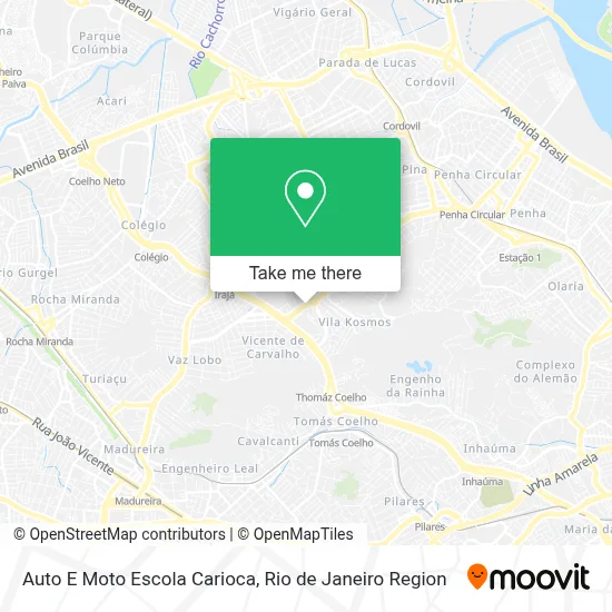 Auto E Moto Escola Carioca map