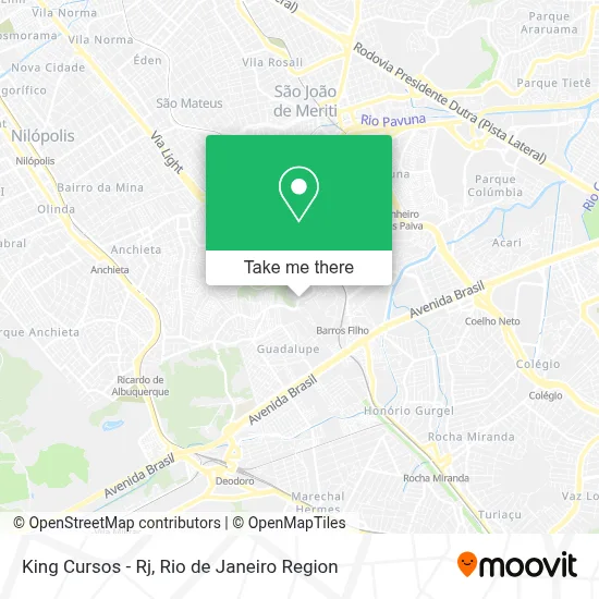 King Cursos - Rj map