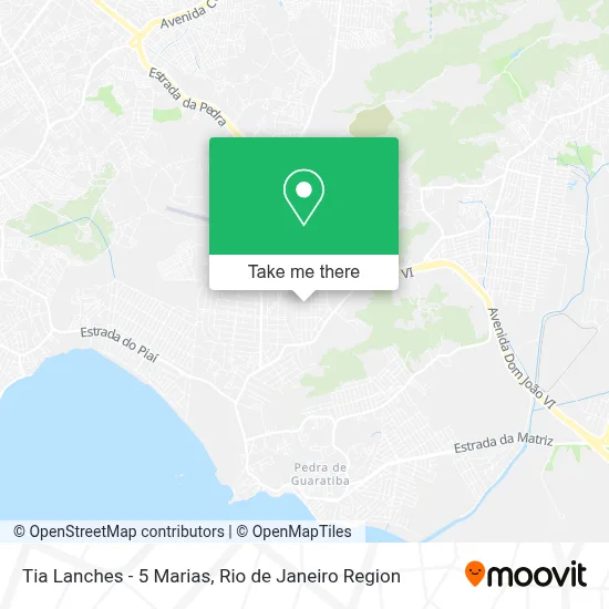 Tia Lanches - 5 Marias map