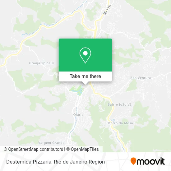Destemida Pizzaria map