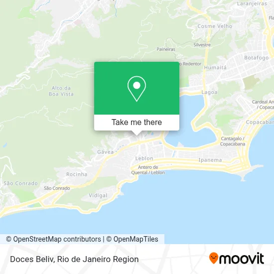 Doces Beliv map