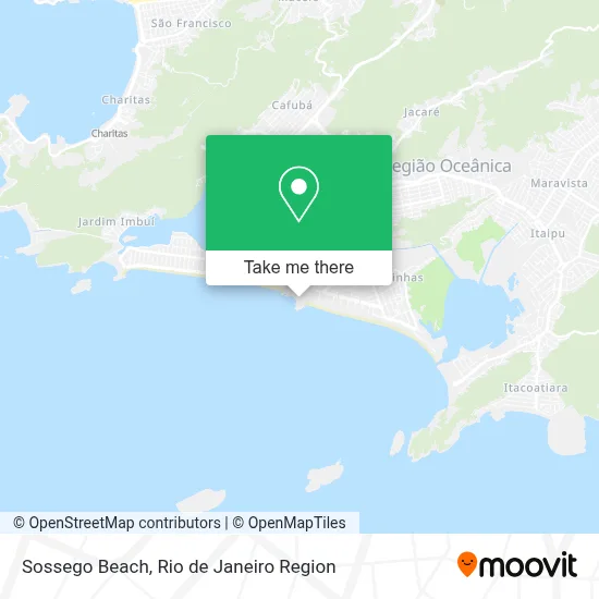 Sossego Beach map