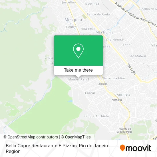 Bella Capre Restaurante E Pizzas map