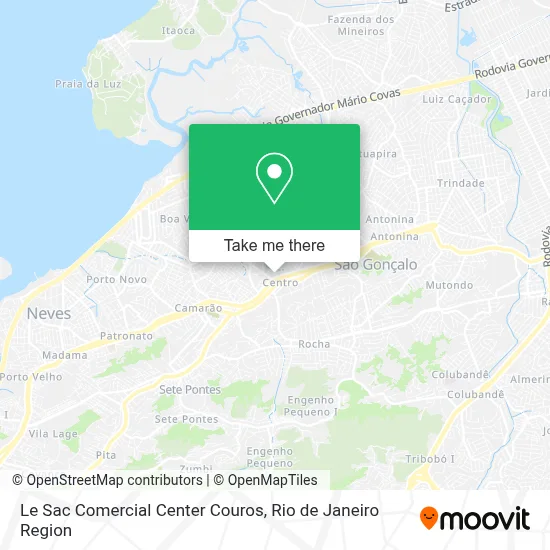 Le Sac Comercial Center Couros map