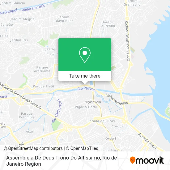 Assembleia De Deus Trono Do Altissimo map