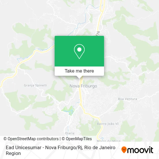 Ead Unicesumar - Nova Friburgo / Rj map