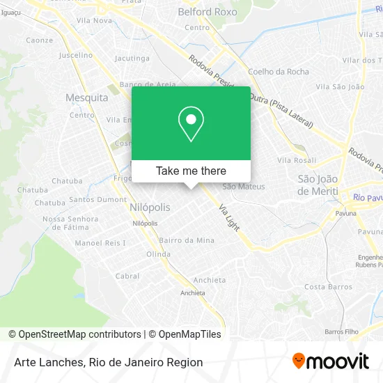 Arte Lanches map