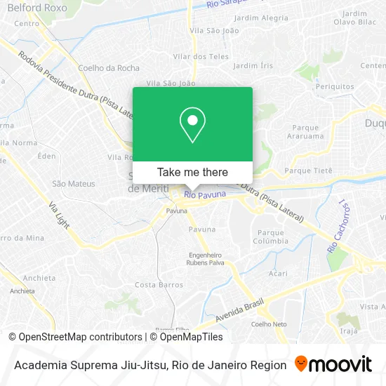 Academia Suprema Jiu-Jitsu map