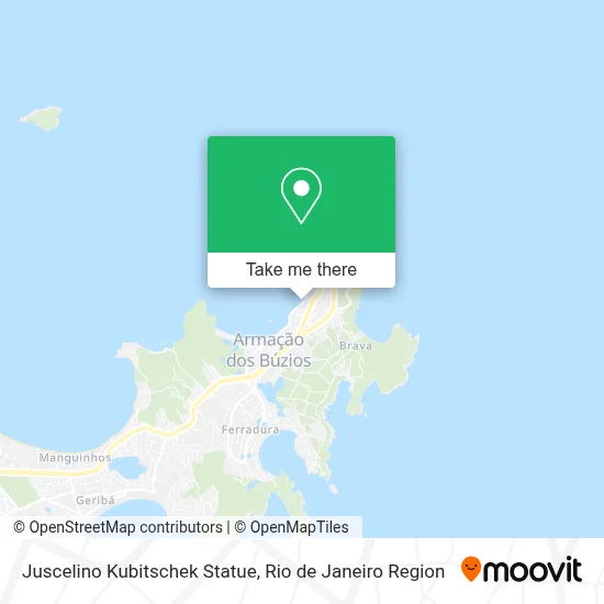 Juscelino Kubitschek Statue map