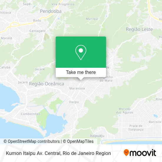 Kumon Itaipu Av. Central map