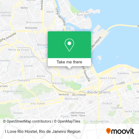 I Love Rio Hostel map