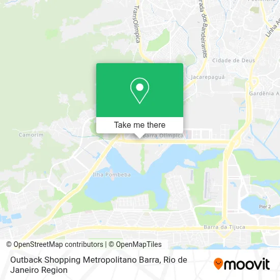 Outback Shopping Metropolitano Barra map