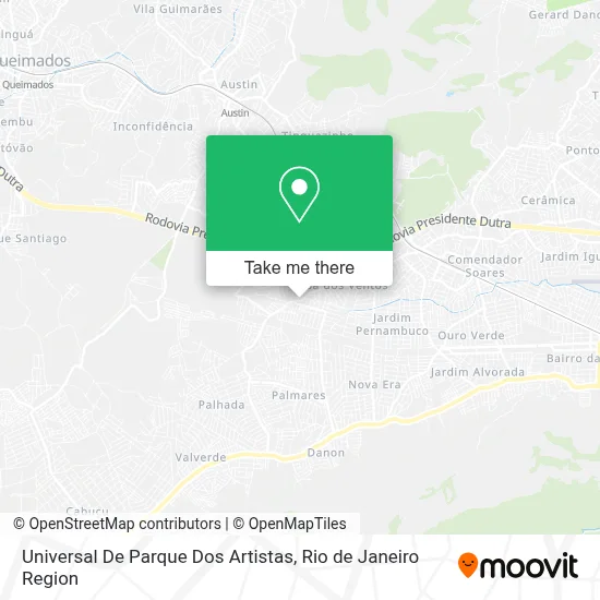 Universal De Parque Dos Artistas map