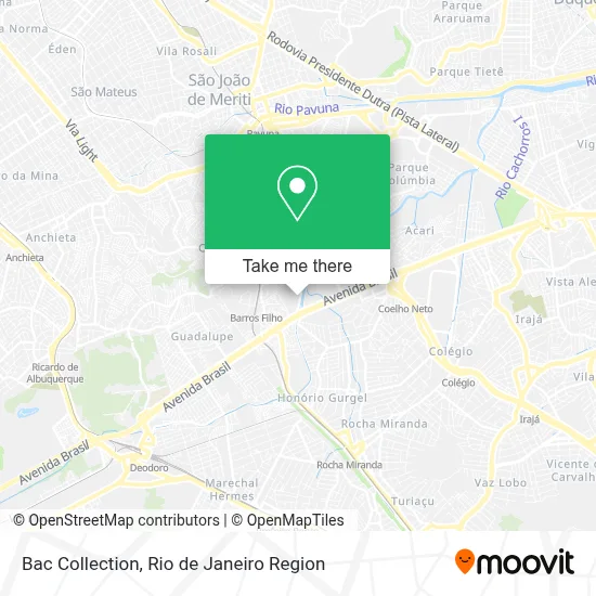 Bac Collection map