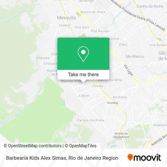 Barbearia Kids Alex Simas map