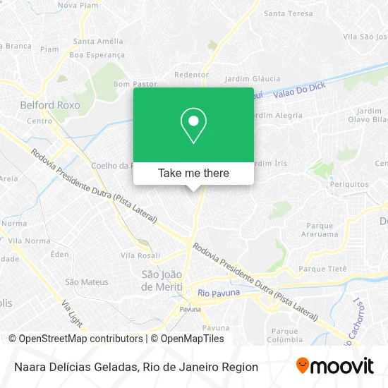Naara Delícias Geladas map