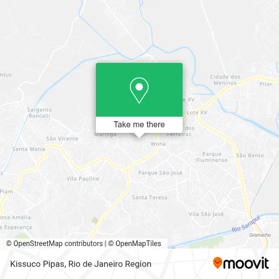 Kissuco Pipas map