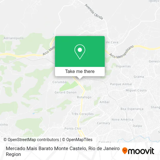 Mercado Mais Barato Monte Castelo map
