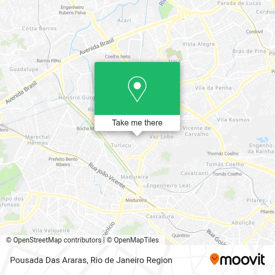 Pousada Das Araras map