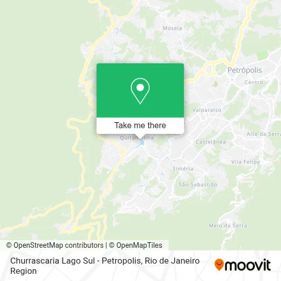 Churrascaria Lago Sul - Petropolis map