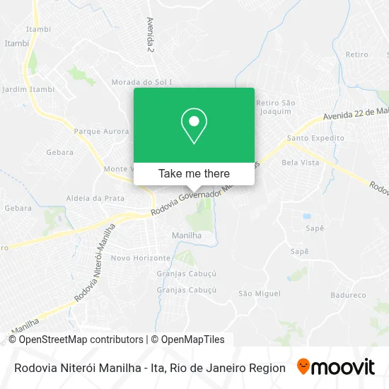 Rodovia Niterói Manilha - Ita map