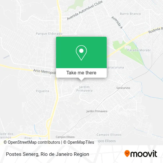 Postes Senerg map
