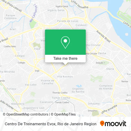 Centro De Treinamento Evox map