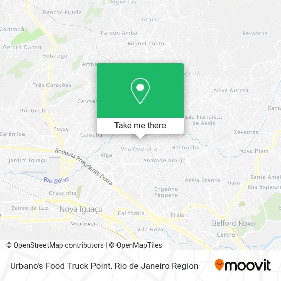 Urbano's Food Truck Point map