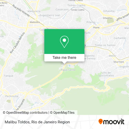Malibu Toldos map