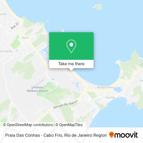 Praia Das Conhas - Cabo Frio map