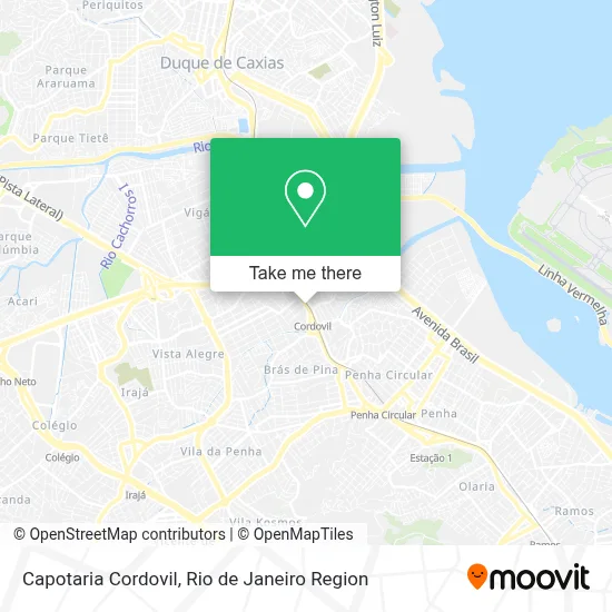 Capotaria Cordovil map