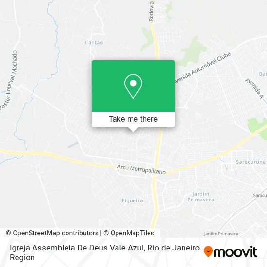 Igreja Assembleia De Deus Vale Azul map