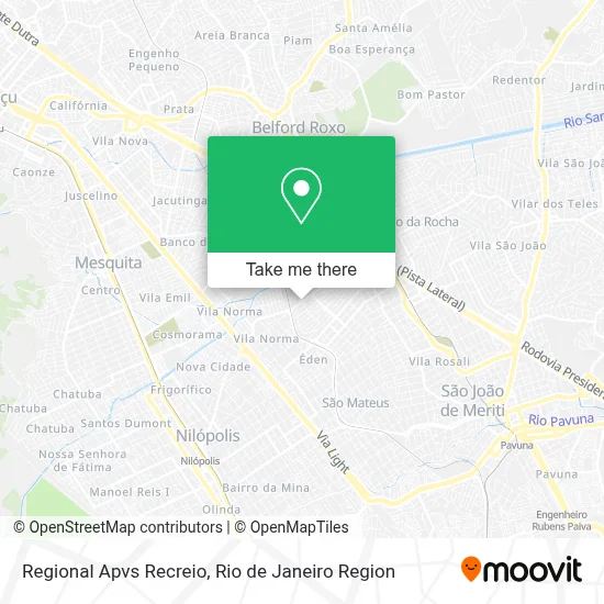 Regional Apvs Recreio map
