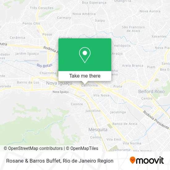 Rosane & Barros Buffet map