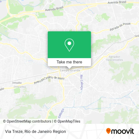 Via Treze map