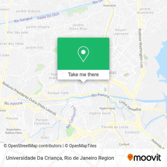 Universidade Da Criança map