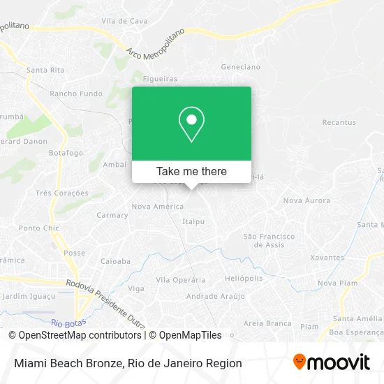 Miami Beach Bronze map