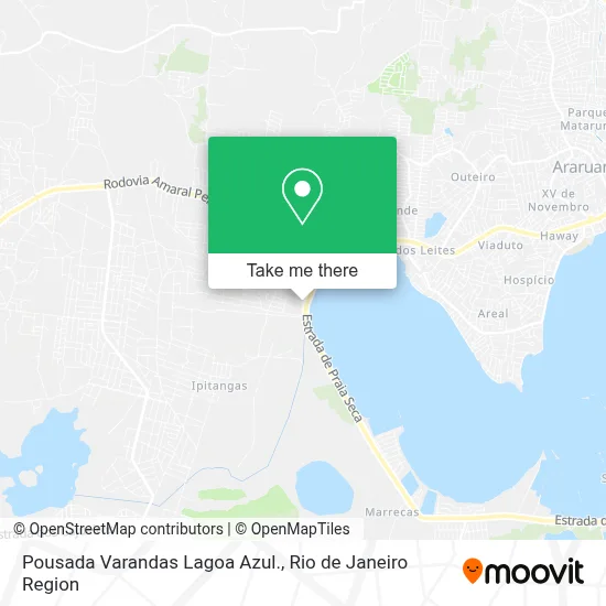 Pousada Varandas Lagoa Azul. map