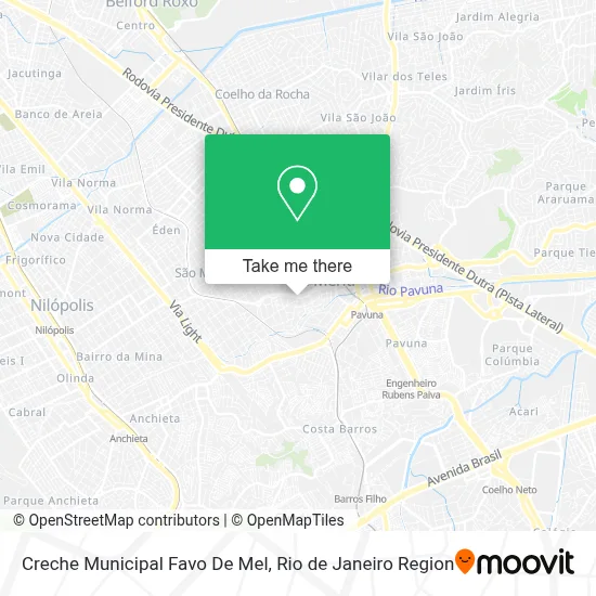 Creche Municipal Favo De Mel map