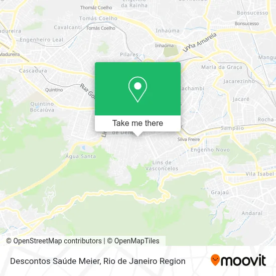 Descontos Saúde Meier map